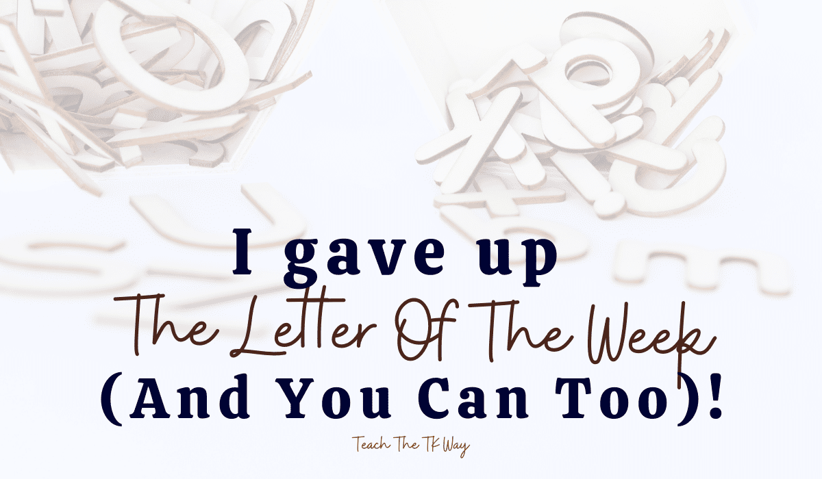 the letter of the week