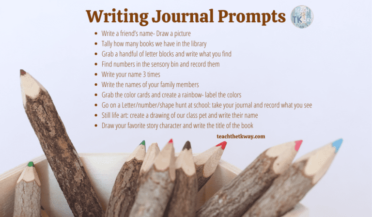 Text Based Journal Example Incorporating Writing Journals In The TK Classroom - Teach The TK Way