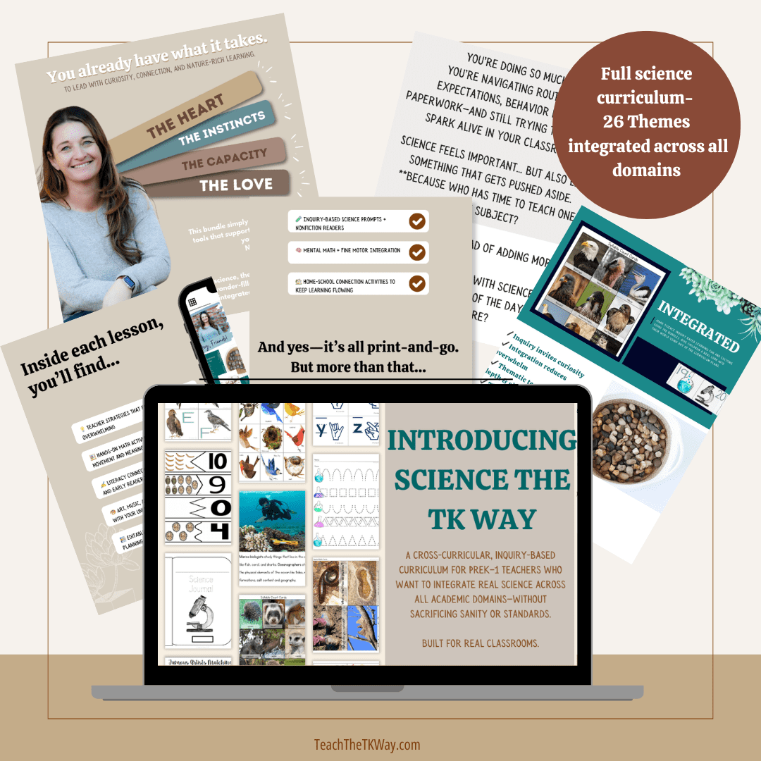 Science Lessons for PreK play based Teach The TK Way